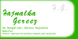 hajnalka gerecz business card